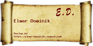 Elmer Dominik névjegykártya